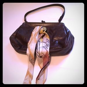 Topshop London brown leather handbag
